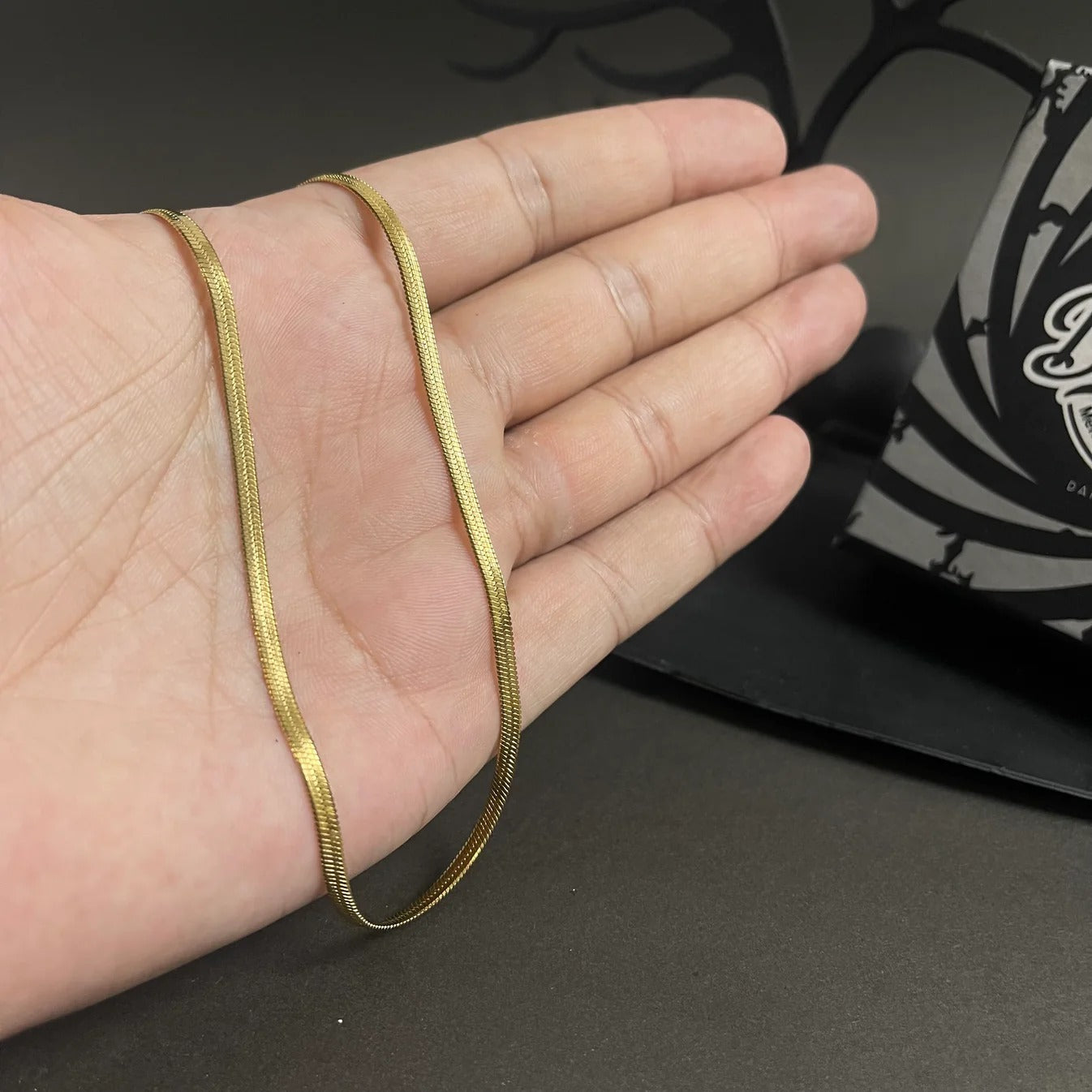 Elegant Flat Snake Chain: Gold & Silver