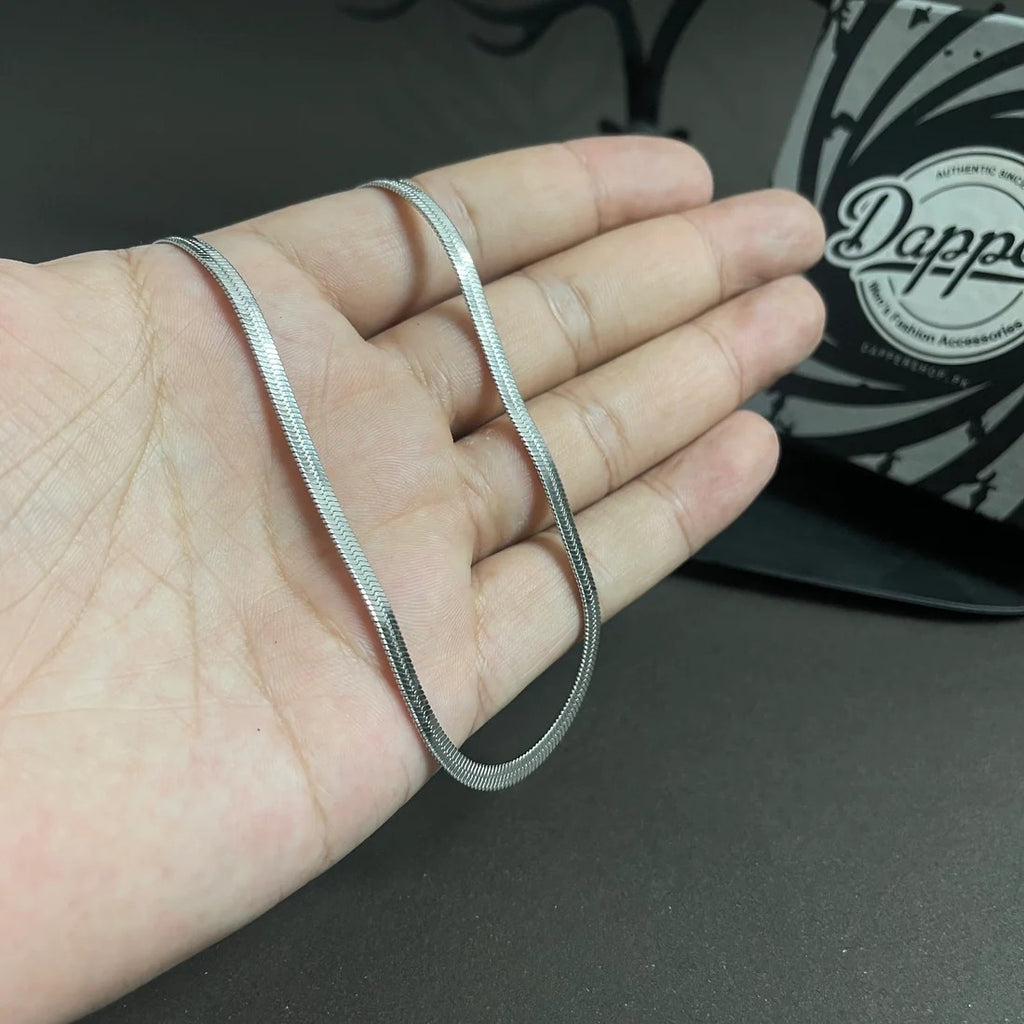 Elegant Flat Snake Chain: Gold & Silver